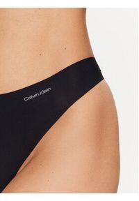 Calvin Klein Underwear Komplet 3 par stringów 000QD3558E Czarny. Kolor: czarny. Materiał: syntetyk