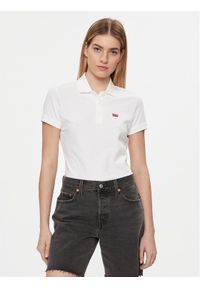 Levi's® Polo 52599-0000 Biały Slim Fit. Typ kołnierza: polo. Kolor: biały. Materiał: bawełna