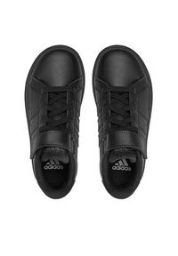 Adidas - adidas Buty Grand Court 2.0 El K FZ6161 Czarny. Kolor: czarny. Materiał: skóra