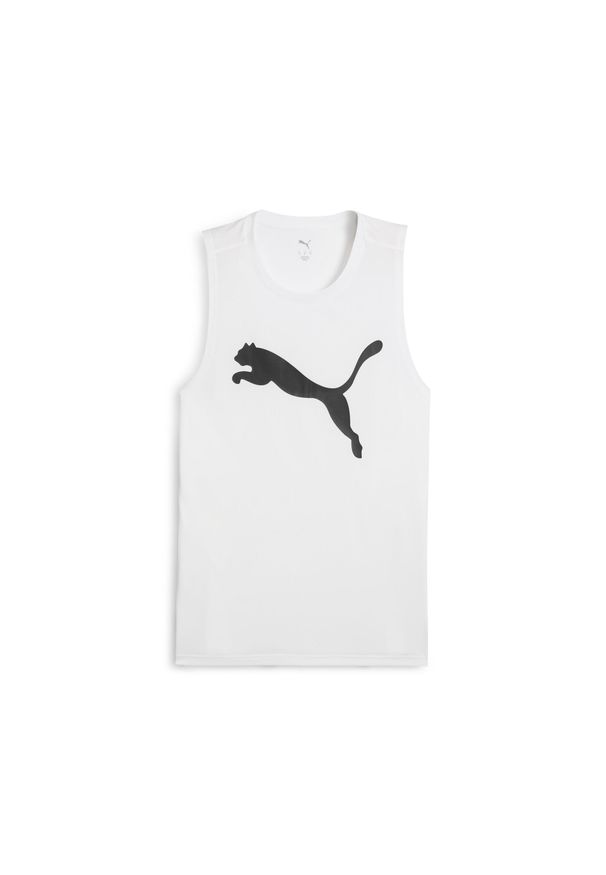 Puma - Męska koszulka bez rękawów TAD ESSENTIALS PUMA. Kolor: biały. Długość rękawa: bez rękawów. Sport: bieganie, fitness