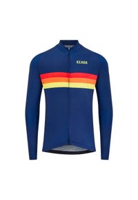 KEADA SPORTS - Męska koszulka kolarska z długim rękawem – Sunrise. Kolor: niebieski. Długość rękawa: długi rękaw. Długość: długie. Sport: kolarstwo
