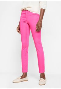 bonprix - Wygodne spodnie ze stretchem. Kolor: różowy #1