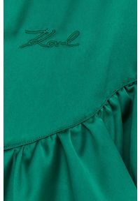 Karl Lagerfeld kurtka 221W1400 damska kolor zielony przejściowa. Okazja: na co dzień. Kolor: zielony. Materiał: materiał, włókno. Wzór: gładki. Styl: casual #5