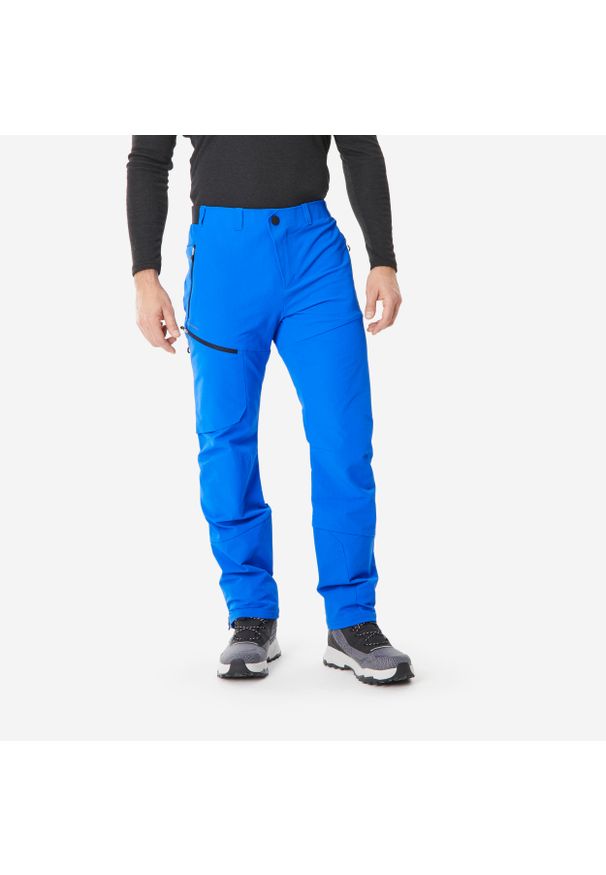 quechua - Spodnie turystyczne męskie Quechua SH900 mountain Warm WTP. Kolor: niebieski. Materiał: materiał, tkanina, elastan