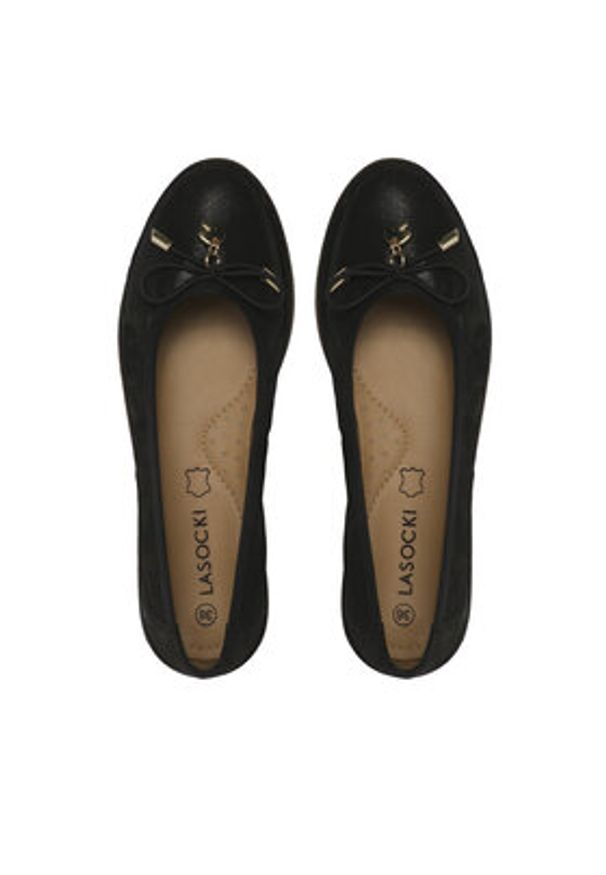Lasocki Baleriny WI16-SPAROW-06 Czarny. Kolor: czarny. Materiał: skóra, zamsz