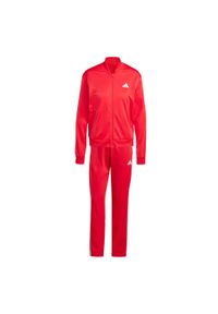 Adidas - Dres Essentials 3-Stripes. Kolor: biały, czerwony, wielokolorowy. Materiał: dresówka