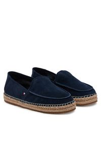 TOMMY HILFIGER - Tommy Hilfiger Espadryle Hilfiger Flex Espa Suede Loafer FM0FM05392 Granatowy. Kolor: niebieski. Materiał: skóra, zamsz