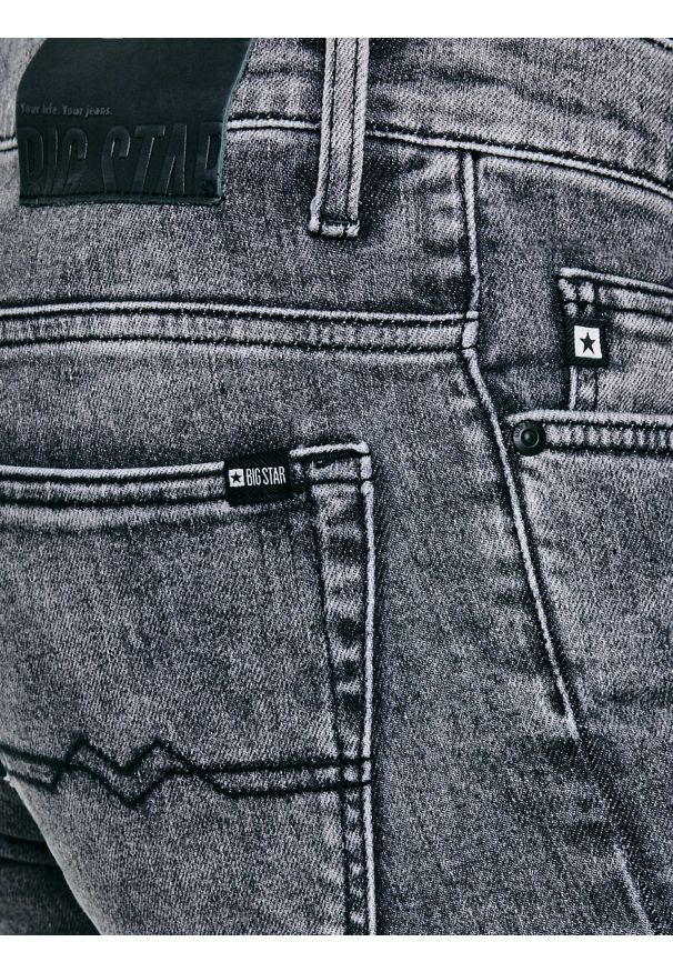 Big-Star - Jeansy męskie skinny szare Deric 993. Okazja: na co dzień. Kolor: szary. Styl: casual