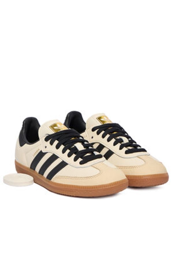 Adidas - adidas Sneakersy Samba Og ID0478 Beżowy. Kolor: beżowy. Materiał: skóra