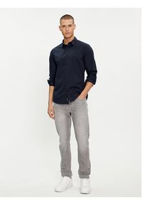 Calvin Klein Jeans Koszula J30J324614 Granatowy Slim Fit. Kolor: niebieski. Materiał: bawełna