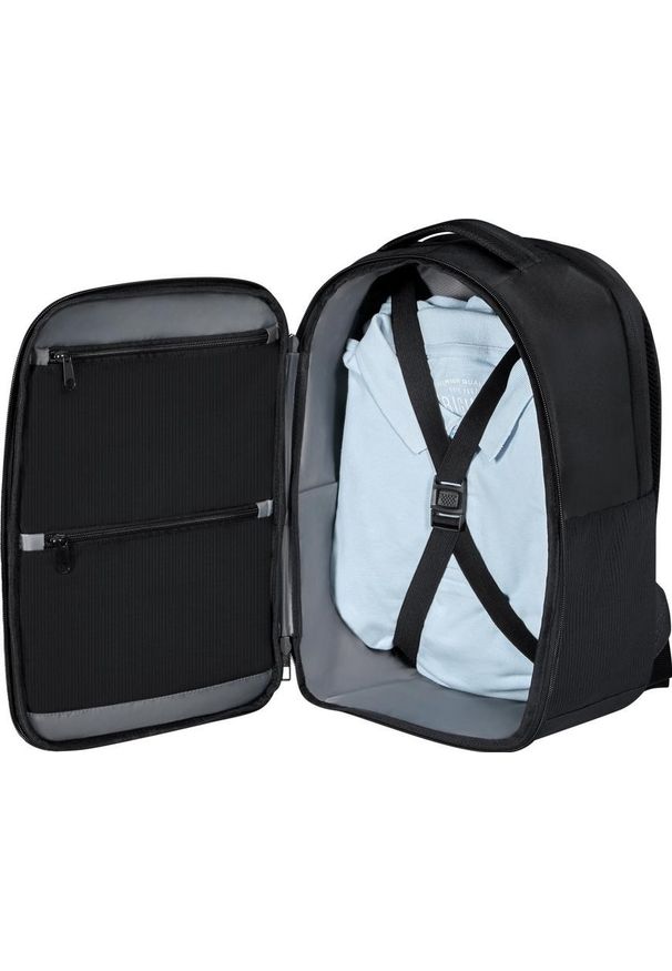 Plecak Samsonite 155198 1041 S (RYANAIR) 14.1'' Guardit 3.0 czarny. Kolor: czarny. Materiał: materiał, tkanina. Styl: biznesowy, elegancki, casual