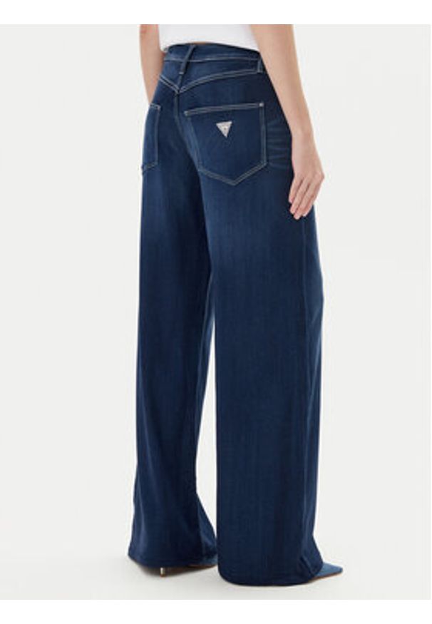 Guess Jeansy W5YA82 D0782 Granatowy Wide Leg. Kolor: niebieski