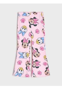 Sinsay - Spodnie flare ze wzorem Minnie and Daisy - różowy. Kolor: różowy #1
