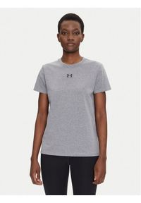 Under Armour Koszulka techniczna Rival Core 1383648 Szary Regular Fit. Kolor: szary. Materiał: syntetyk