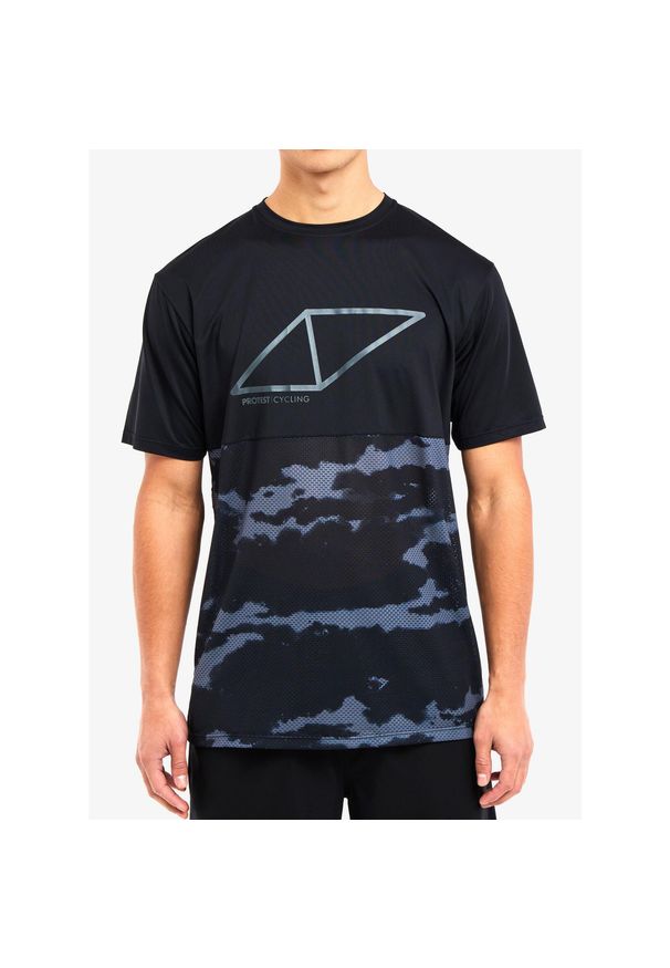 Koszulka rowerowa męska Protest Prtmaslow Cycling Jersey Short Sleeve. Kolor: czarny. Materiał: jersey. Sport: kolarstwo