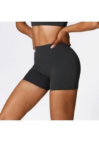 Intica - Krótkie legginsy sportowe z wysokim stanem i oddychającym materiałem Betsi. Stan: podwyższony. Kolor: brązowy. Materiał: materiał. Długość: krótkie. Sport: fitness #7