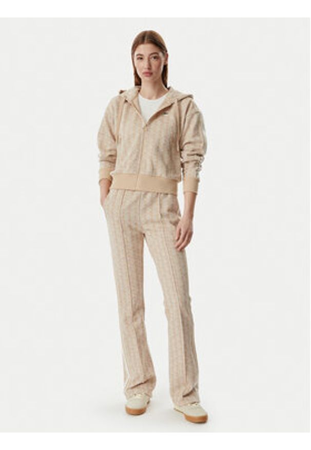 Lacoste Spodnie dresowe XF9313 Beżowy jasny Regular Fit. Kolor: beżowy. Materiał: bawełna