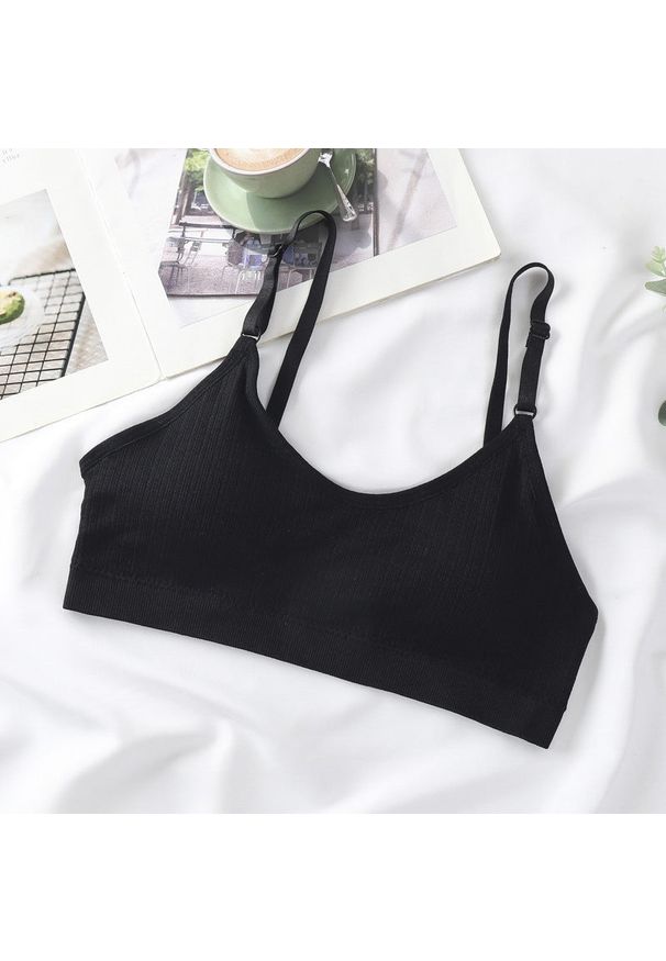 Intica - Braletka miękka z delikatnymi ramiączkami Robinia. Kolor: czarny. Materiał: tkanina, materiał