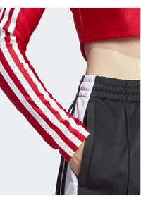 Adidas - adidas Bluzka 3-Stripes IR8132 Czerwony Slim Fit. Kolor: czerwony. Materiał: syntetyk #3