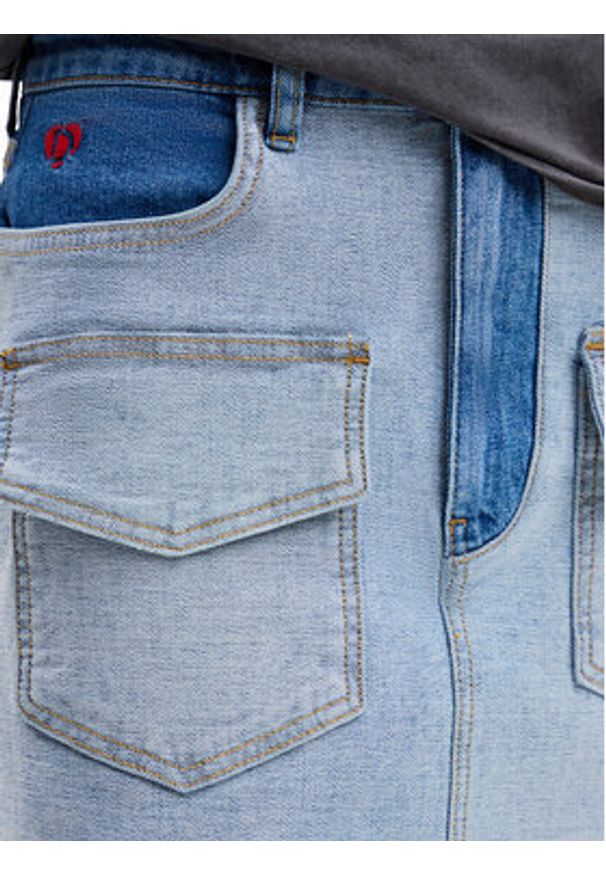 Desigual Spódnica jeansowa Rimini 24SWFD08 Niebieski Regular Fit. Kolor: niebieski. Materiał: bawełna