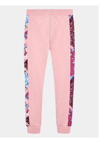 Guess Spodnie dresowe J3BQ18 KAX73 Różowy Regular Fit. Kolor: różowy. Materiał: bawełna #3