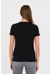 Guess - GUESS Czarny damski t-shirt bawełniany Original Tee, Rozmiar L. Kolor: czarny. Materiał: bawełna