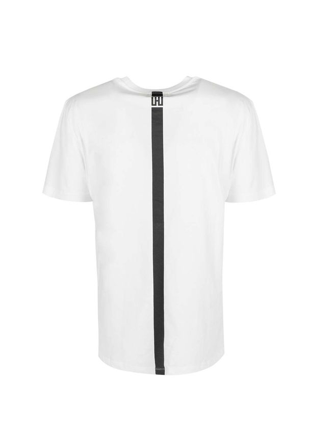 Les Hommes T-shirt "Community" | UHT251 700P | Reserved Community Oversized T-Shirt | Mężczyzna | Czarny, Biały. Okazja: na co dzień. Kolor: czarny, biały, wielokolorowy. Materiał: bawełna. Wzór: nadruk. Styl: casual
