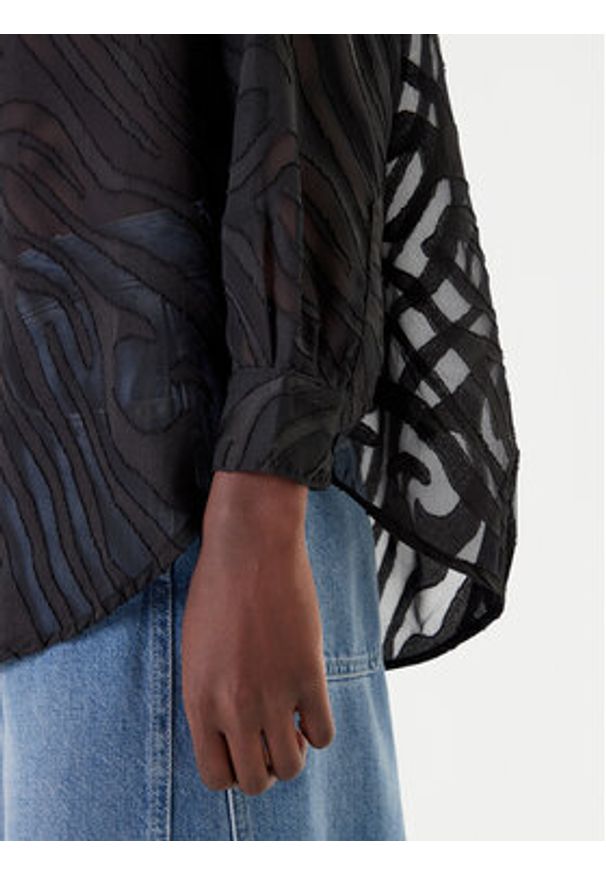 French Connection Bluzka 72NZR Czarny Relaxed Fit. Kolor: czarny. Materiał: syntetyk