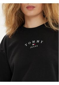 Tommy Jeans Bluza Essential Logo DW0DW18143 Czarny Regular Fit. Kolor: czarny. Materiał: syntetyk, bawełna