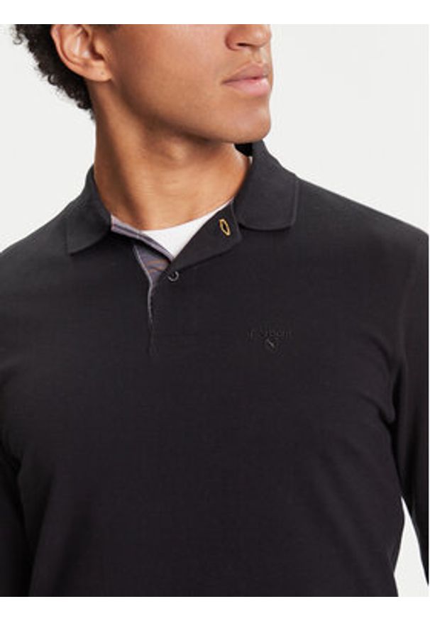 Barbour Polo Tartan MML0705BK31 Czarny Regular Fit. Typ kołnierza: polo. Kolor: czarny. Materiał: bawełna
