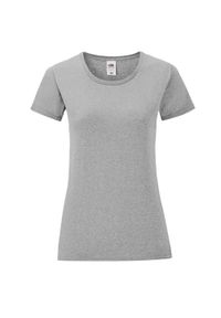 FRUIT OF THE LOOM - Koszulka Damska Iconic Heather T-shirt. Kolor: szary