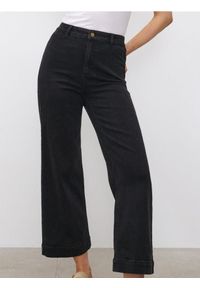 Sinsay - Jeansy culotte - czarny. Kolor: czarny