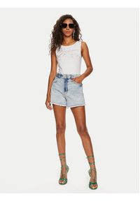 Versace Jeans Couture Body 76HAM6A4 Biały Slim Fit. Kolor: biały. Materiał: bawełna