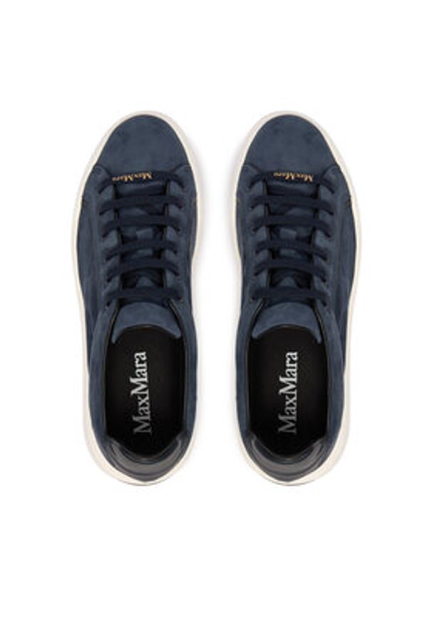 Max Mara Sneakersy 2614761031650 Niebieski. Kolor: niebieski. Materiał: skóra