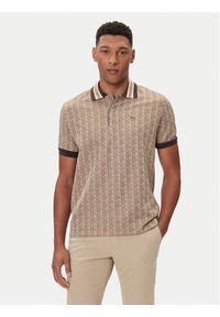 Lacoste Polo DH1417 Beżowy Regular Fit. Typ kołnierza: polo. Kolor: beżowy. Materiał: syntetyk