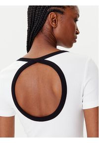 Morgan T-Shirt 252-DOPPY Biały Slim Fit. Kolor: biały. Materiał: bawełna #5