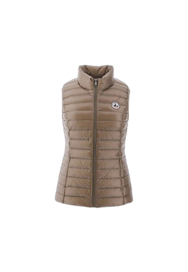 Jott - Damska kurtka bez rękawów JOTT Seda. Kolor: beżowy, wielokolorowy, brązowy. Materiał: puch. Długość rękawa: bez rękawów. Sezon: zima. Sport: narciarstwo