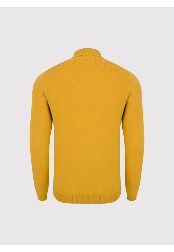 Pako Lorente - PAKO LORENTE – Żółty półgolf męski. Kolor: żółty, czarny, biały, niebieski. Materiał: wiskoza, poliamid. Wzór: ze splotem, gładki