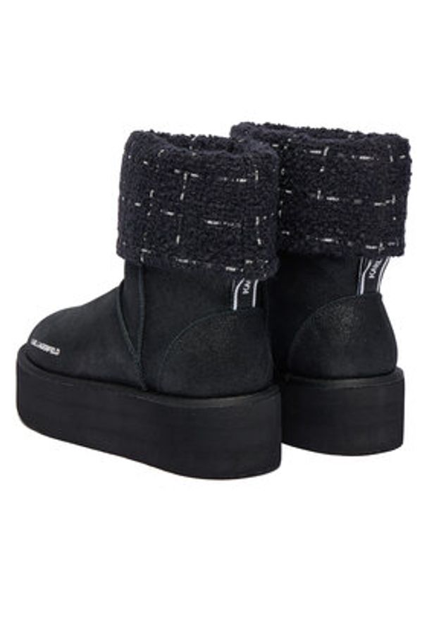 Karl Lagerfeld - KARL LAGERFELD Śniegowce Thermo KL48552 Czarny. Kolor: czarny. Materiał: materiał
