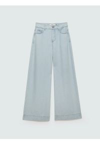 Big-Star - Spodnie damskie jeansowe wide niebieskie Colette 163. Okazja: na co dzień. Stan: podwyższony. Kolor: niebieski. Styl: elegancki, klasyczny, casual #1