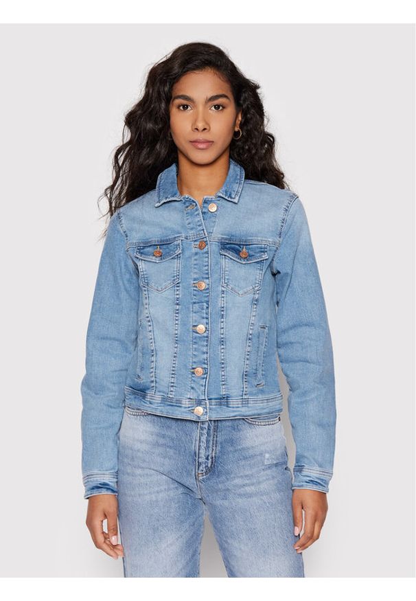 only - ONLY Kurtka jeansowa Tia 15177241 Niebieski Regular Fit. Kolor: niebieski. Materiał: bawełna, jeans