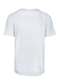 Red Way - T-Shirt Biały, Jednokolorowy, Męski, Koszulka, Krótki Rękaw, U-neck. Okazja: na co dzień. Kolor: biały. Materiał: elastan, bawełna. Długość rękawa: krótki rękaw. Długość: krótkie. Sezon: lato, wiosna. Styl: casual