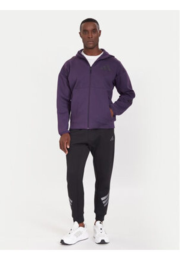 Adidas - adidas Bluza Z.N.E. KB7124 Fioletowy Regular Fit. Kolor: fioletowy. Materiał: bawełna