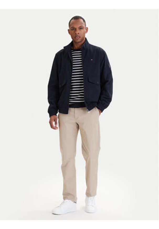 TOMMY HILFIGER - Tommy Hilfiger Kurtka przejściowa Harrington MW0MW42507 Niebieski Regular Fit. Kolor: niebieski. Materiał: bawełna