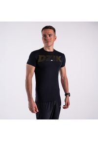 Koszulka slim DZIK® czarna dots. Kolor: czarny
