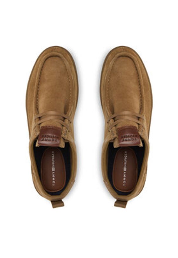 TOMMY HILFIGER - Tommy Hilfiger Półbuty Modern Light Suede Moc Toe Shoe FM0FM05501 Brązowy. Kolor: brązowy. Materiał: zamsz, skóra