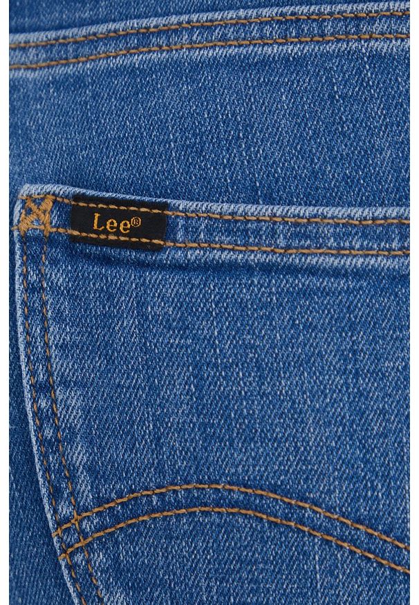 Lee jeansy ELLY MID LEXI damskie medium waist. Kolor: niebieski