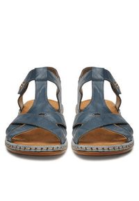 Rieker Sandały 65919-12 Niebieski. Kolor: niebieski. Materiał: skóra #4