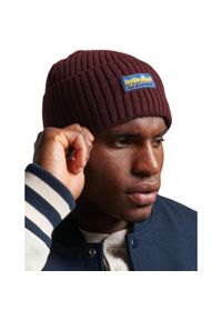Czapka zimowa męska Superdry Vintager Radar 2.0 - Burgund. Kolor: czarny. Materiał: wełna, poliester. Sezon: zima