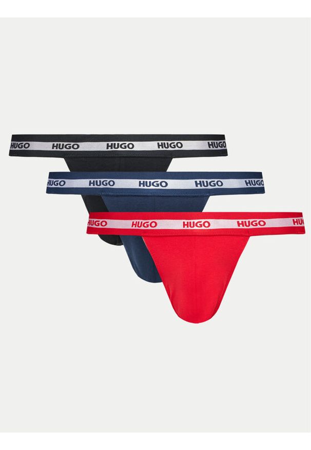 Hugo Komplet 3 par slipów Jock Strap 50517882 Kolorowy. Materiał: bawełna. Wzór: kolorowy